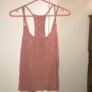 Pink sleeveless shirt